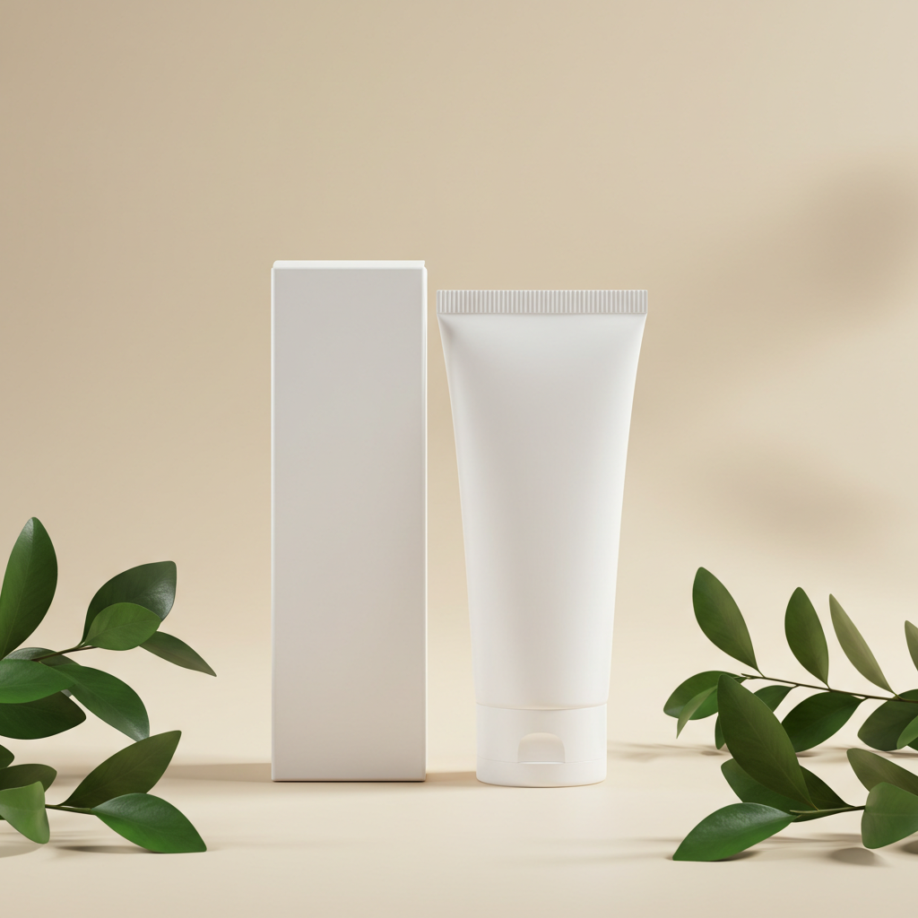 Eco-Friendly Skincare Packaging with Greenery