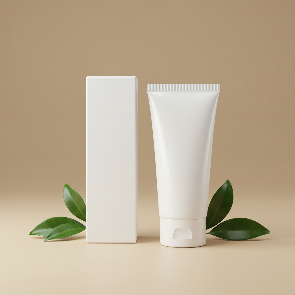 Minimalist Skincare Packaging with Herbal Elements