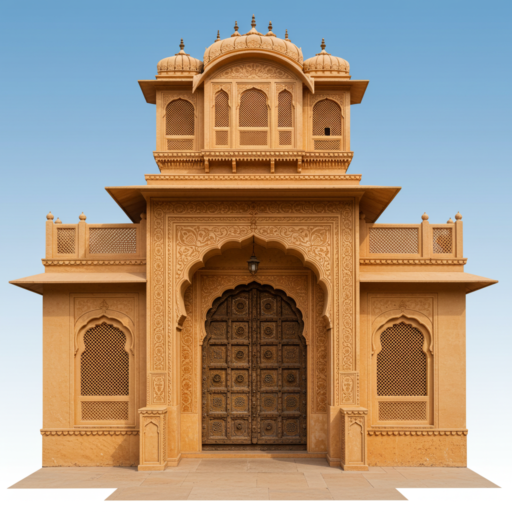 Ancient Rajasthani Haveli with Ornate Architecture