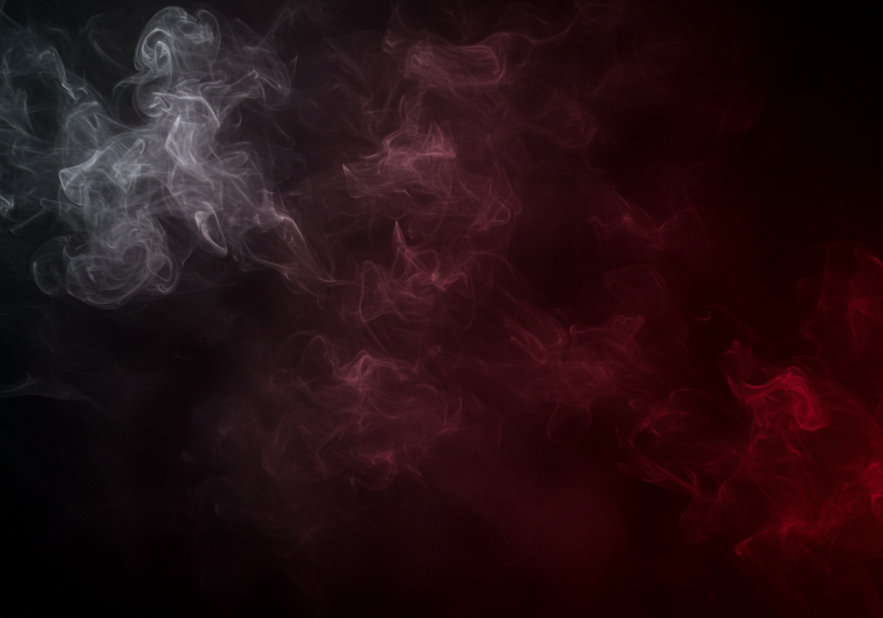 Dark Red and White Smoke on Black Background