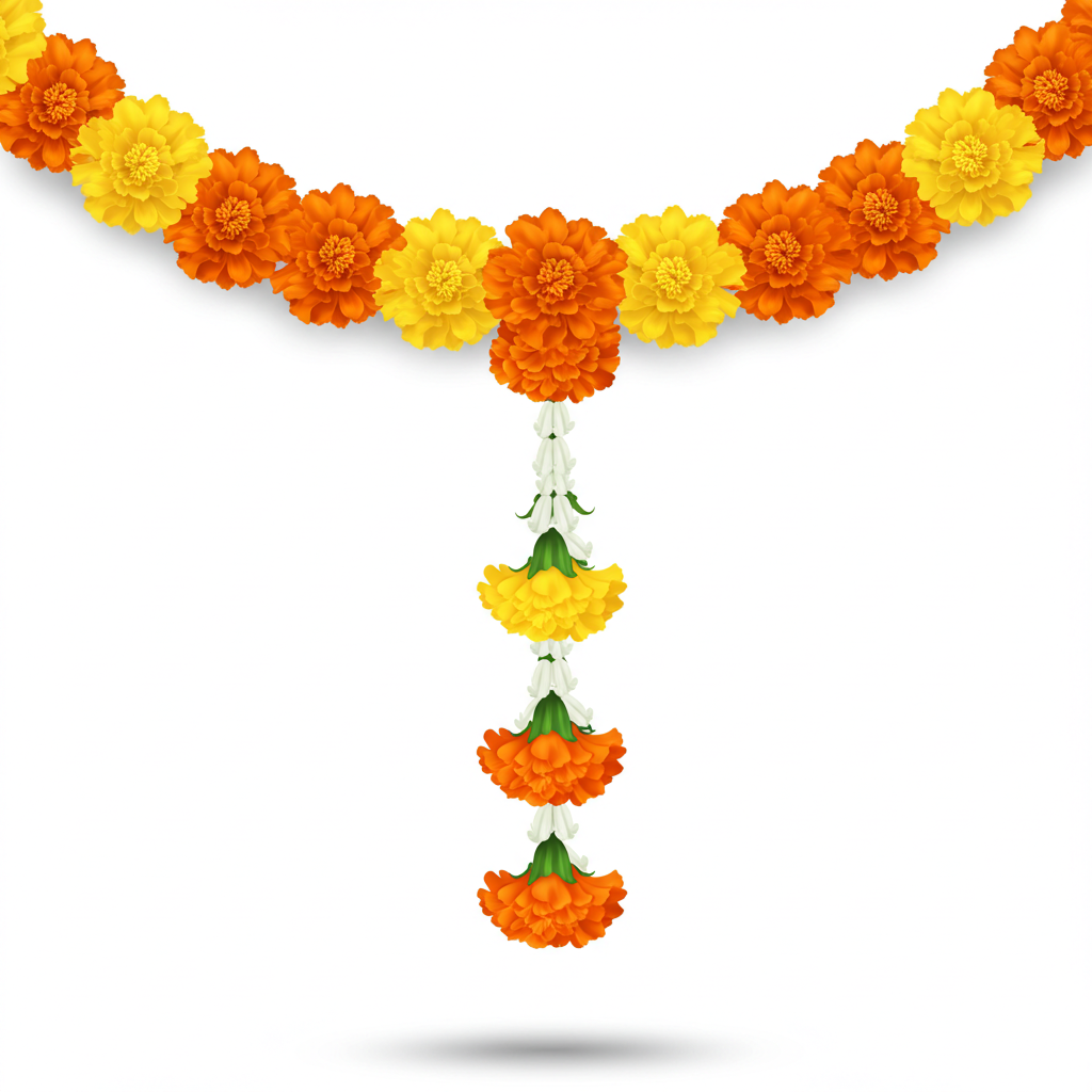 Marigold Flower Garland for Festive Decorations