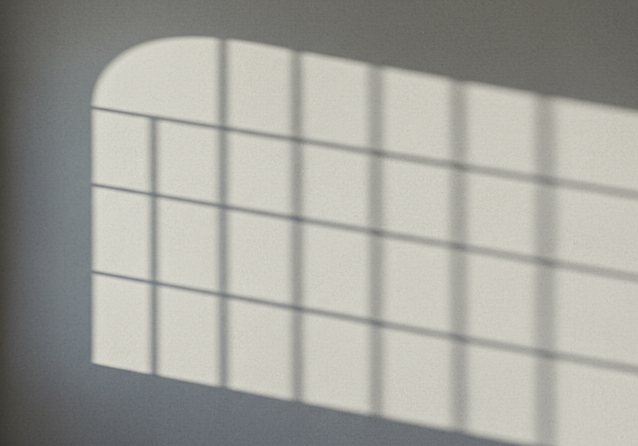 Wall Grid Shadow Casting in Sunlight