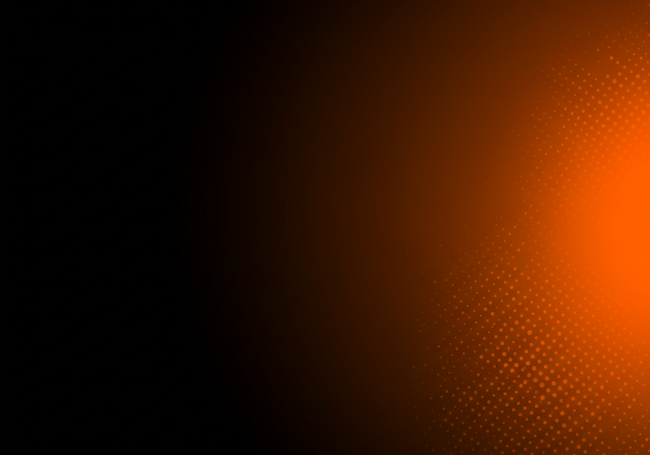 Halftone Gradient Orange and Black Background Design