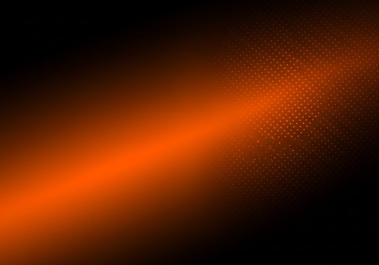 Orange Gradient with Dotted Pattern on Black Background