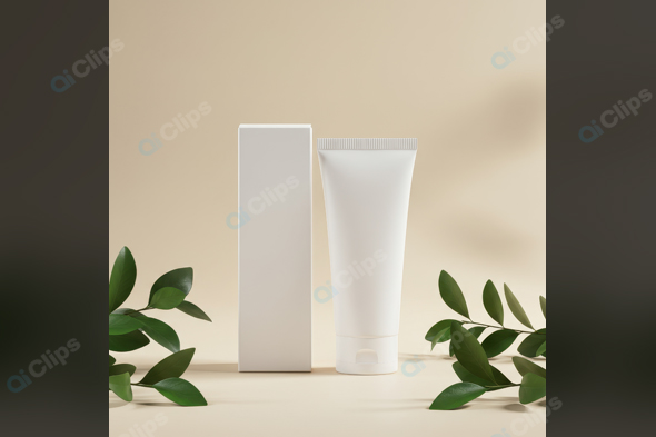 Eco-Friendly Skincare Packaging with Greenery