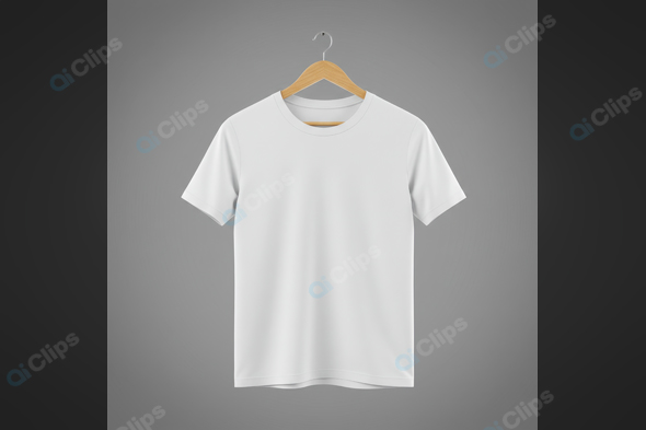 White T-Shirt on Hanger Mockup Display