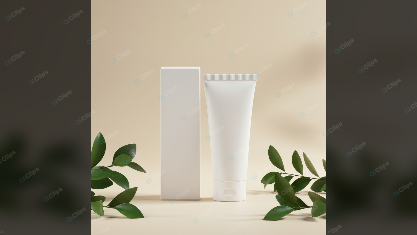 Eco-Friendly Skincare Packaging with Greenery
