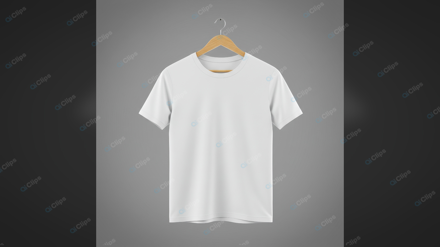 White T-Shirt on Hanger Mockup Display