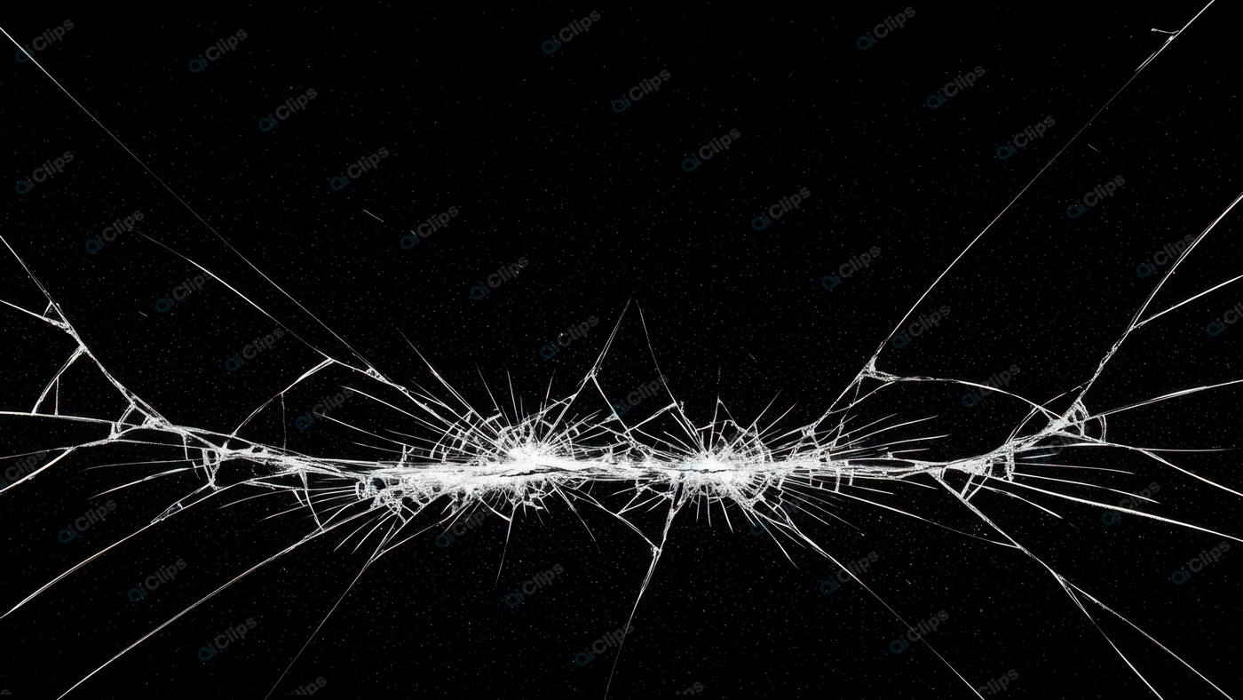 Cracked Glass Pattern on Black Background