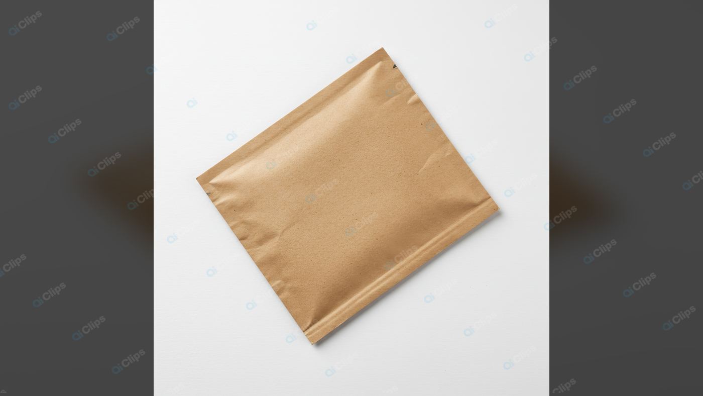 Kraft Paper Shipping Envelope on White Background