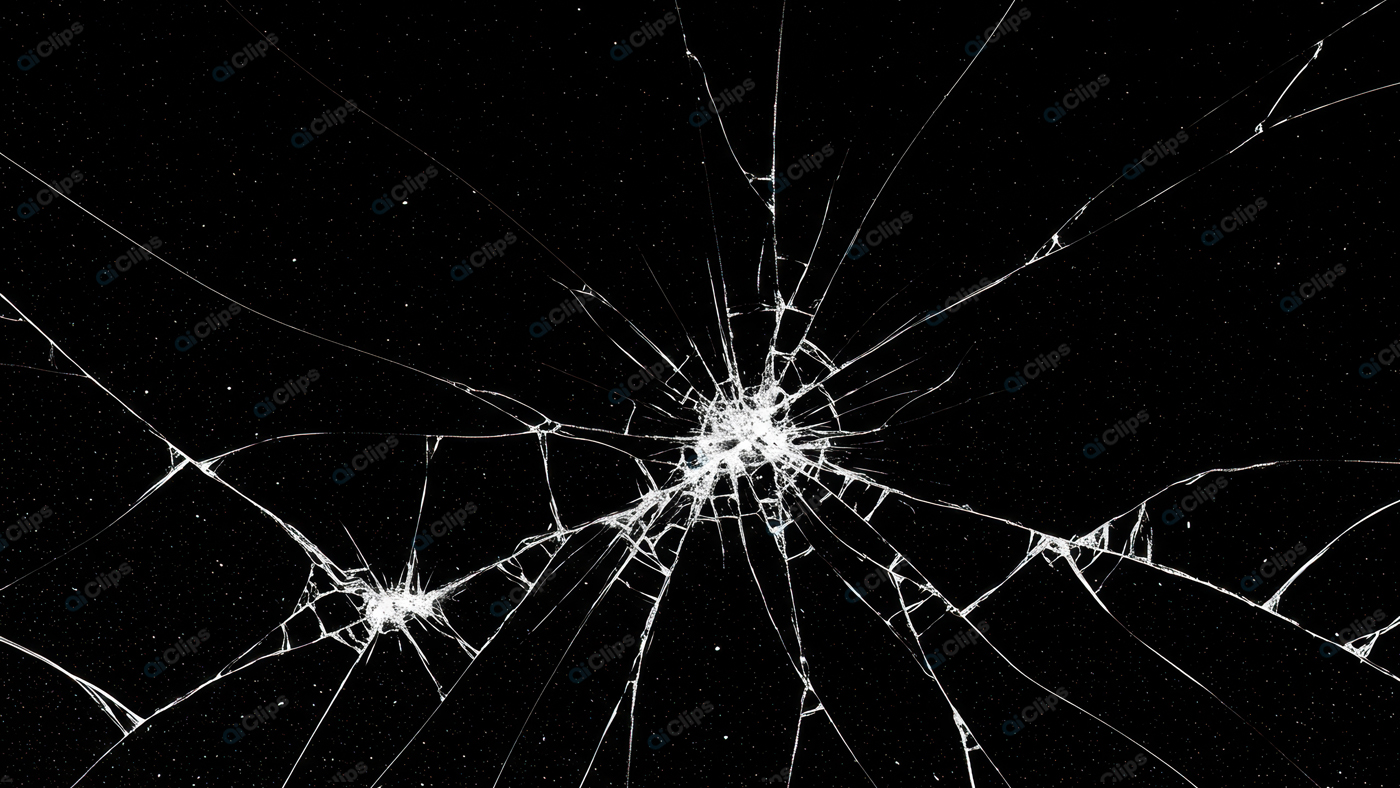 Cracked Glass with Dark Background