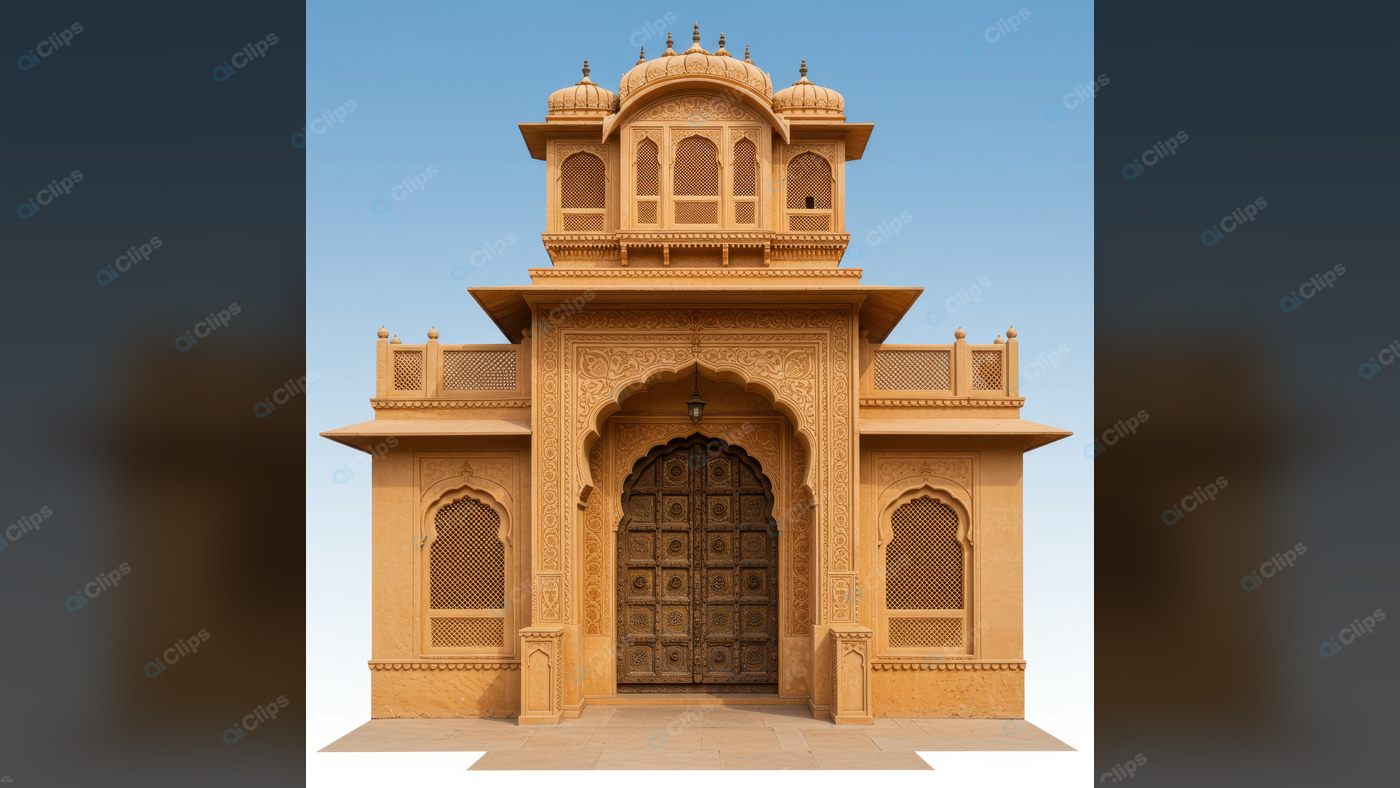 Ancient Rajasthani Haveli with Ornate Architecture