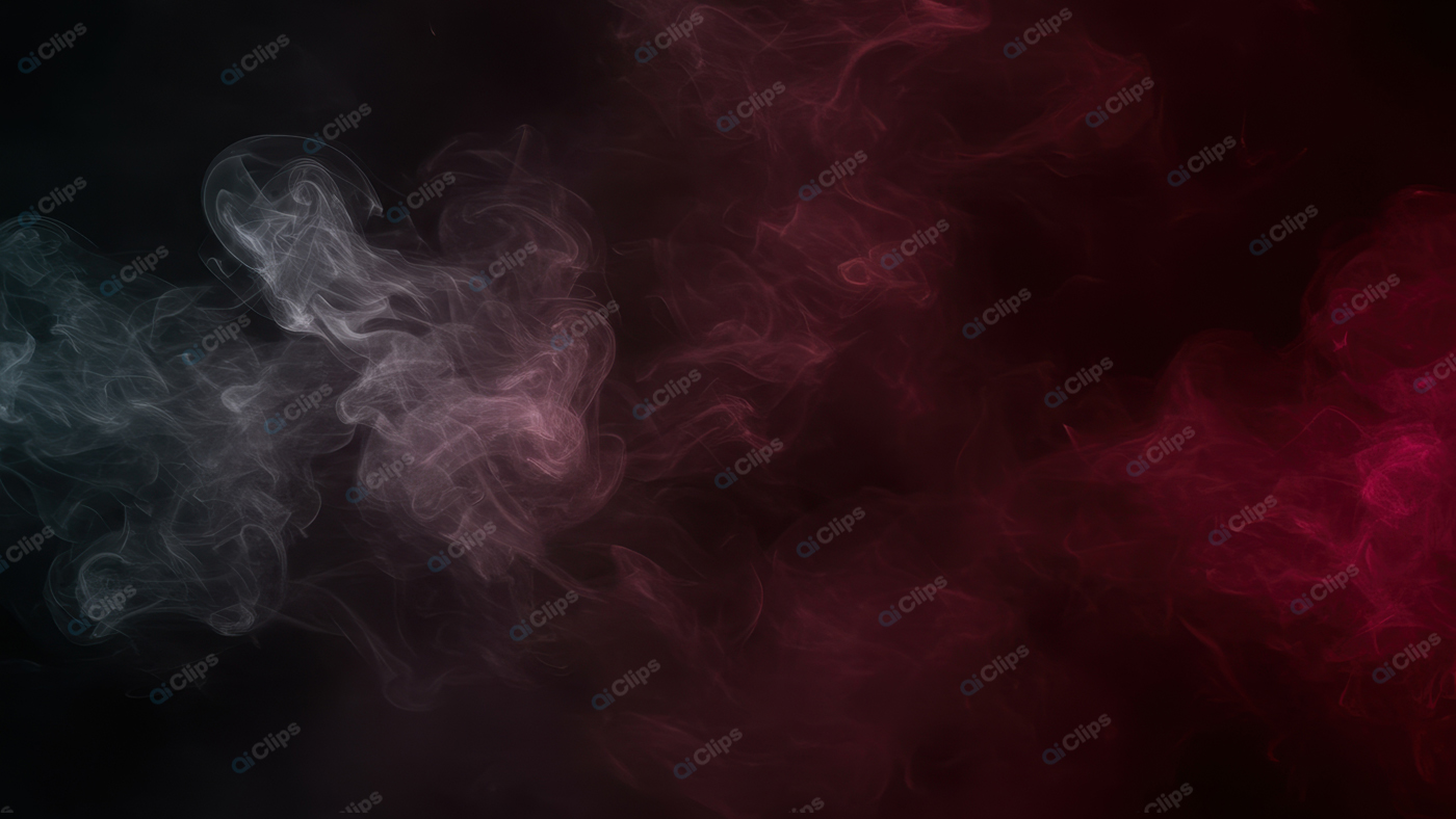 Red and White Smoke on Black Background