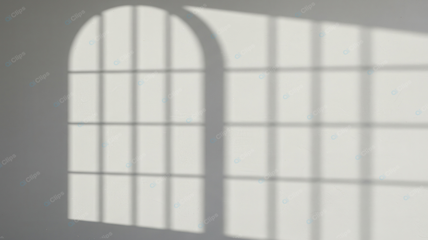 Arched Window Shadow on White Wall