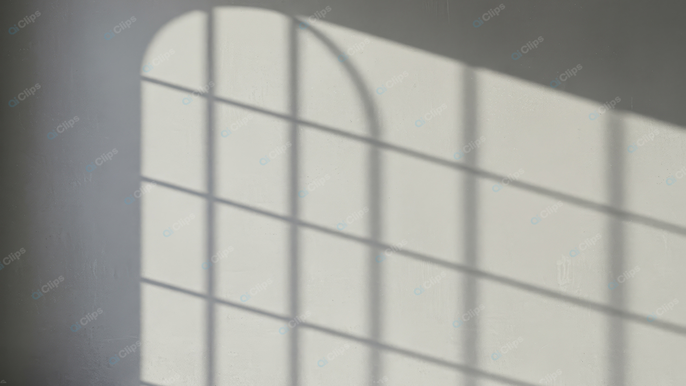 Sunlit Window Shadows on Minimalist Wall