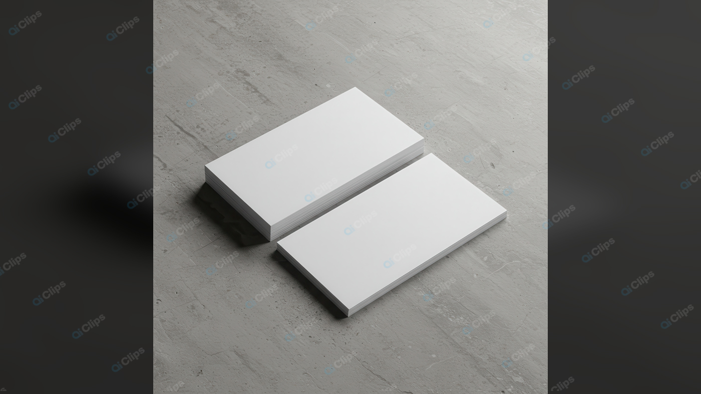 Blank Business Cards on Concrete Background