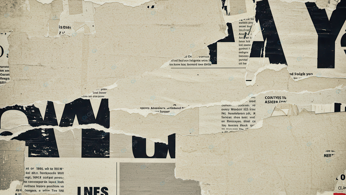 Vintage Torn Poster Collage Background