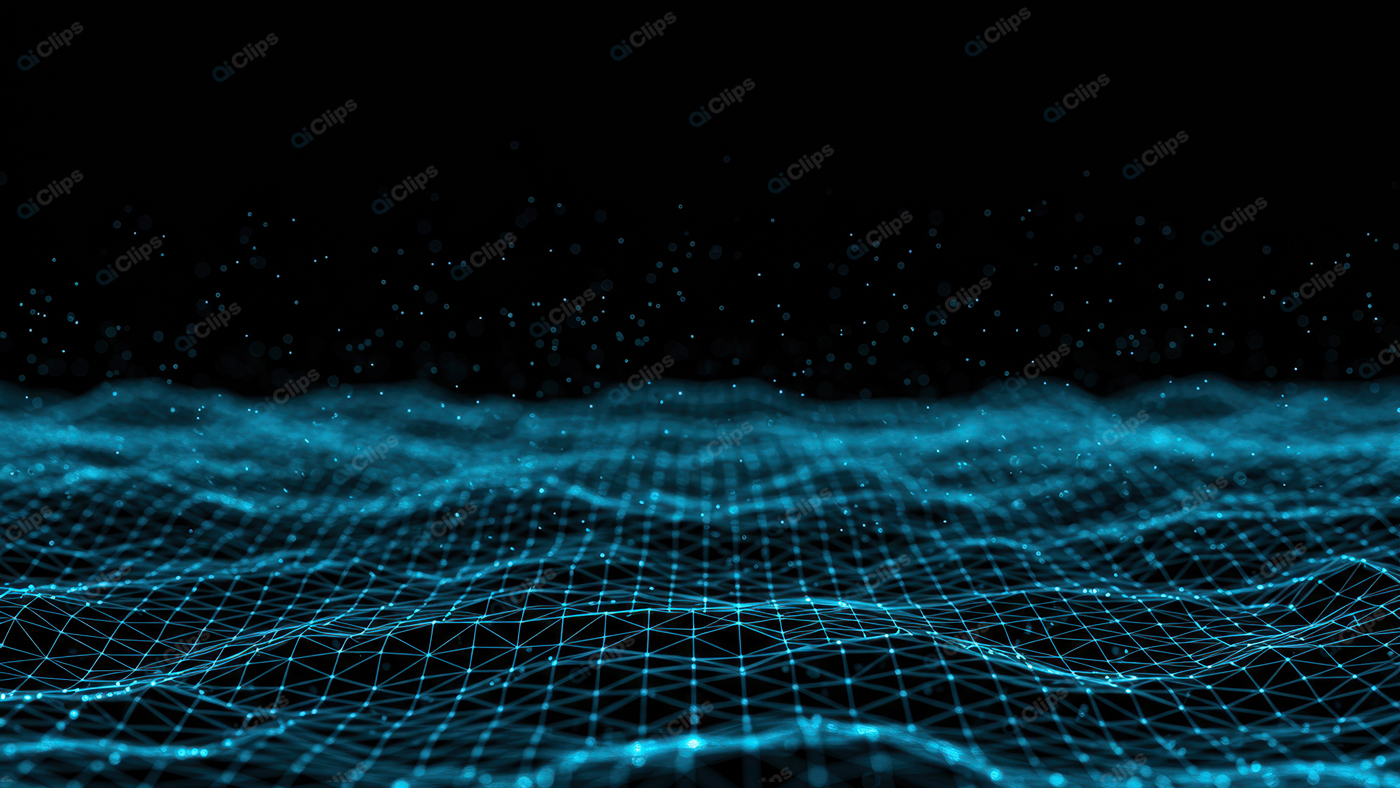 Digital Data Waveform on Dark Background