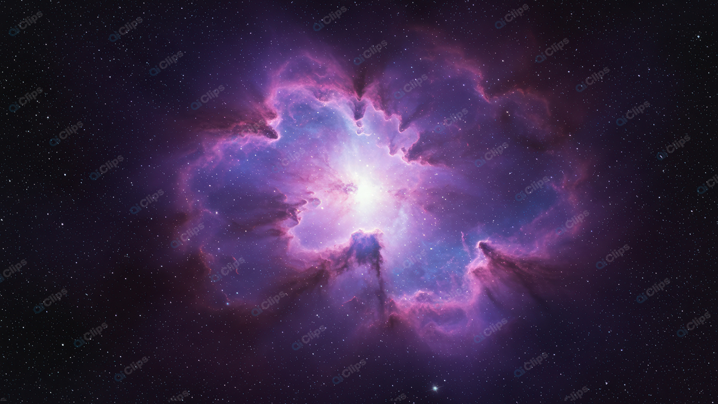 Purple Nebula in Starry Space