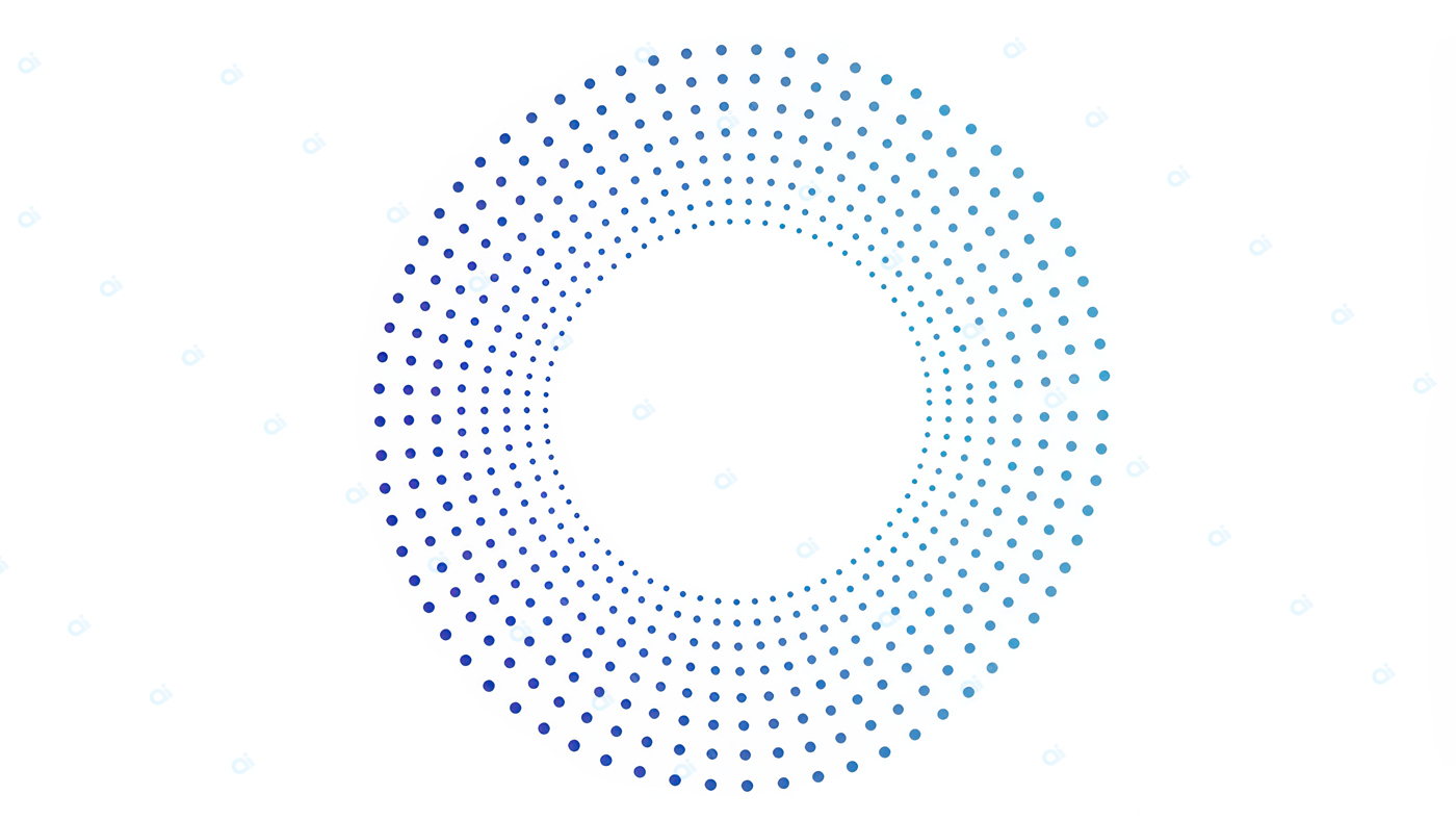 Gradient Dotted Circle Design on White Background