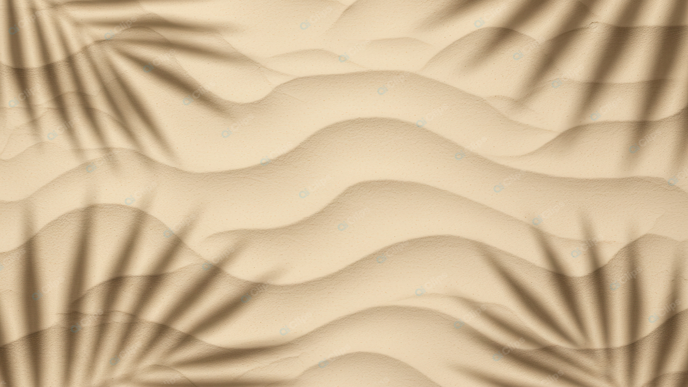 Desert Sand Dunes with Leaf Shadows