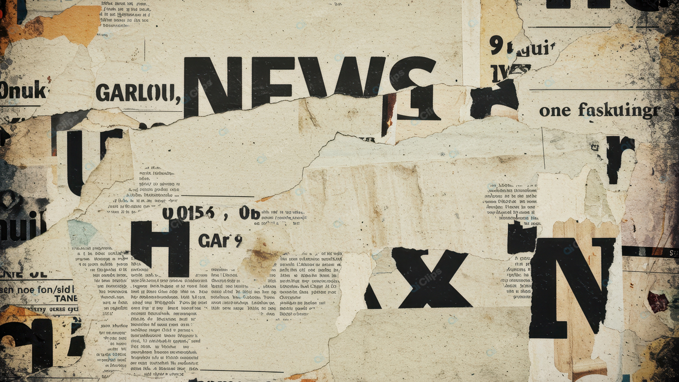 Vintage Newspaper Collage Background