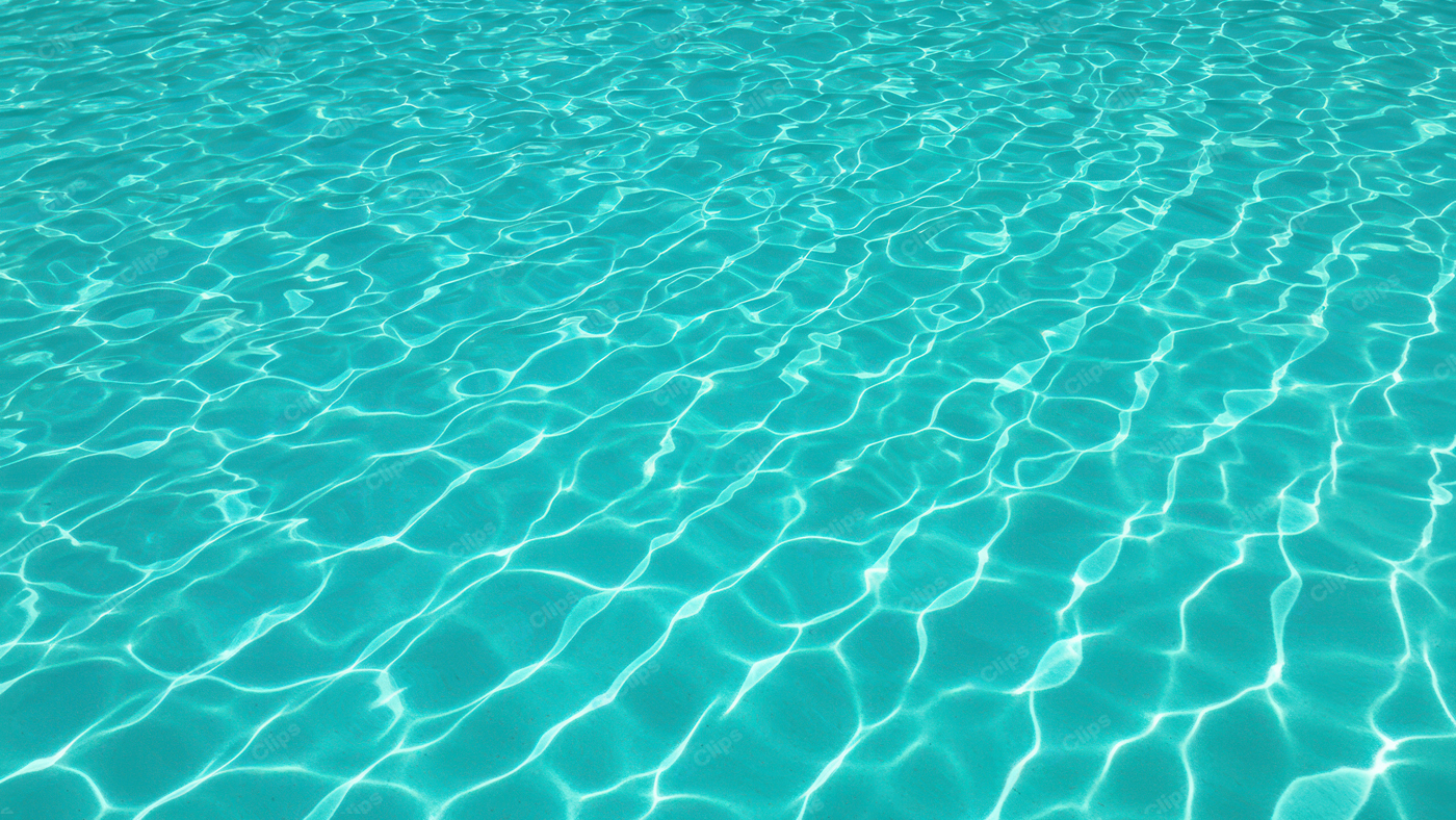 Clear Blue Pool Water with Sun Reflections