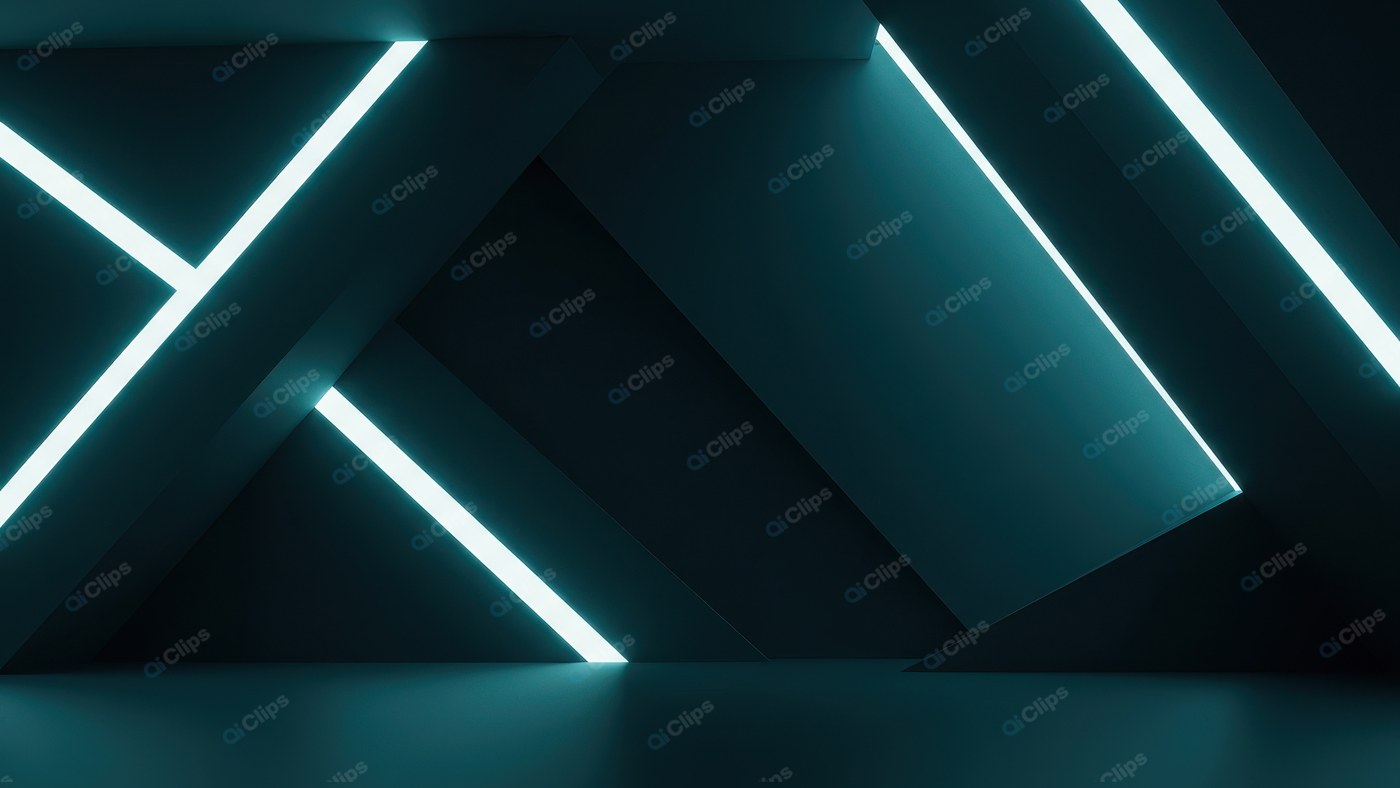 Futuristic Neon Abstract Geometric Design