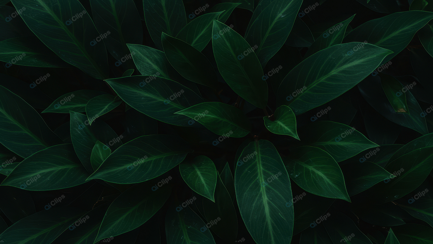 Lush Green Tropical Leaf Background