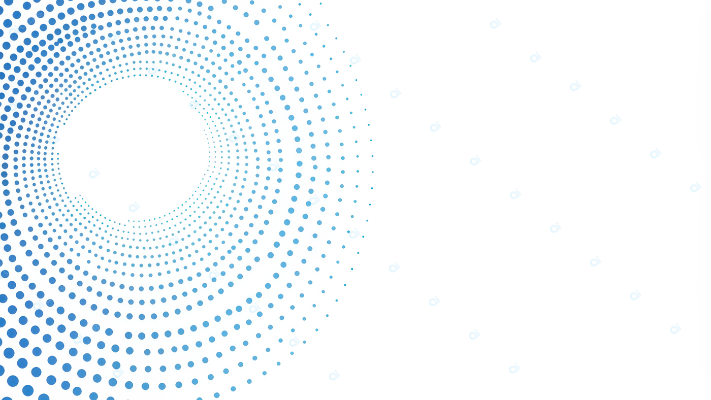 Blue Circular Dot Pattern on White Background