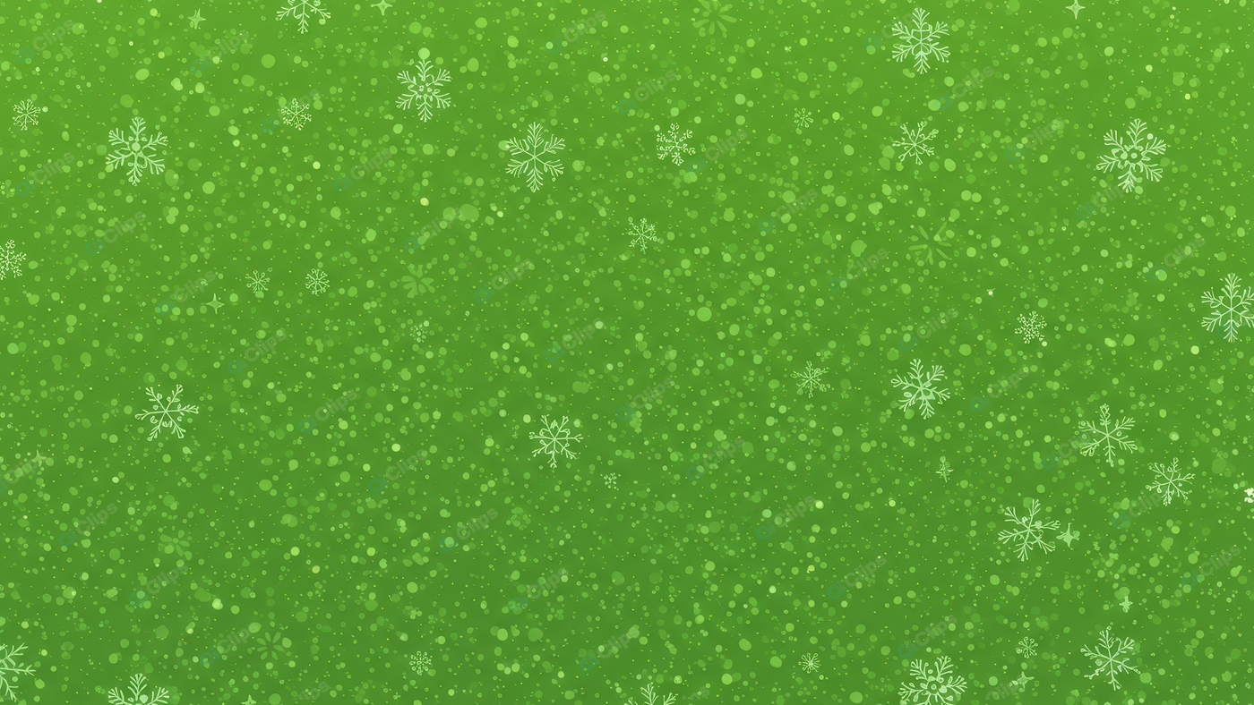 Green Snowflake Background Pattern