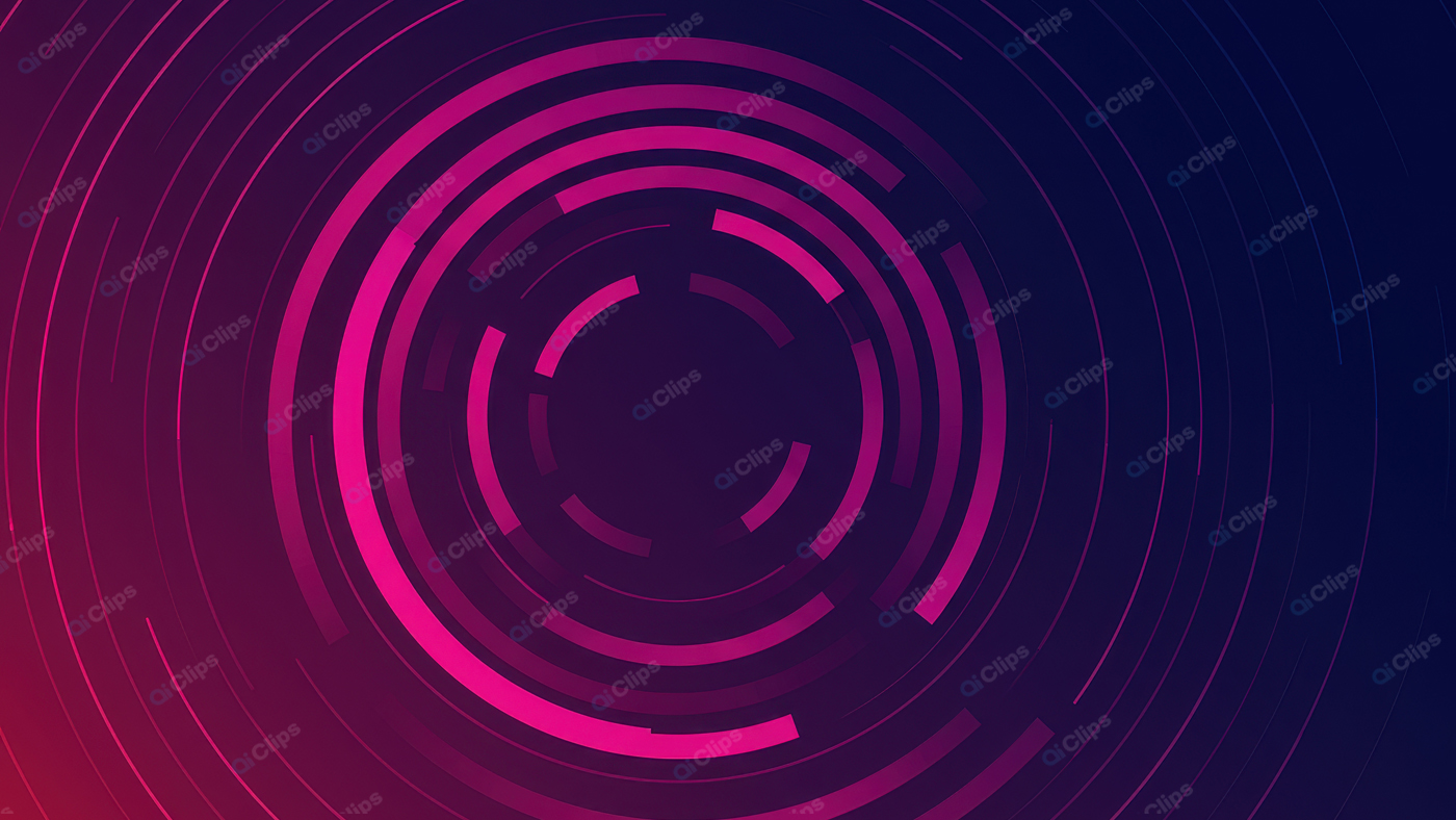 Futuristic Pink Circles on Gradient Background
