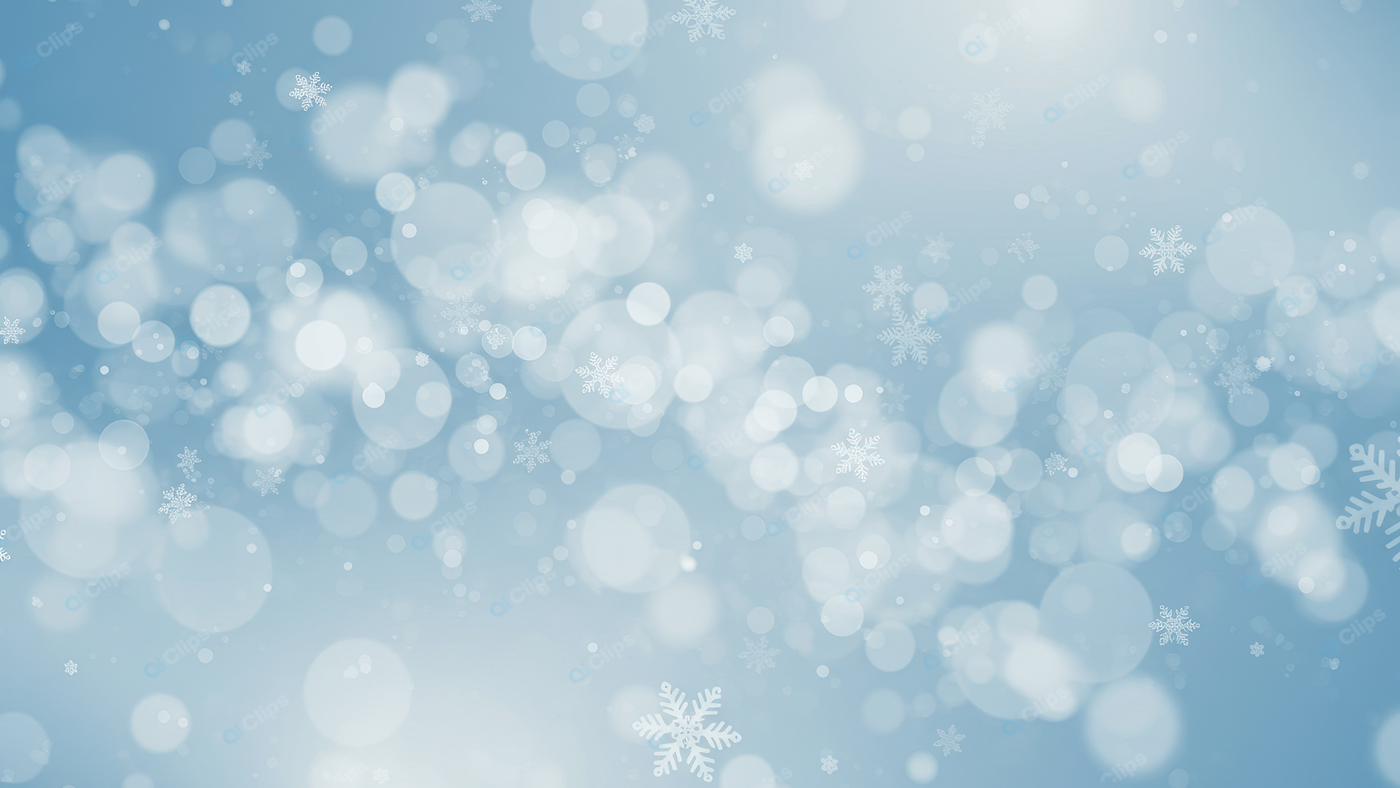 Winter Snowflake Background with Soft Bokeh Lights