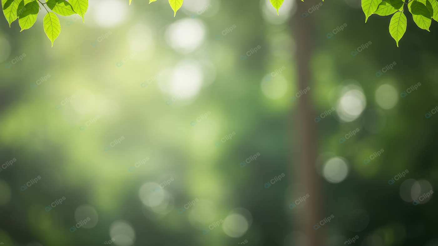 Green Leaf Canopy with Soft Focus Background
