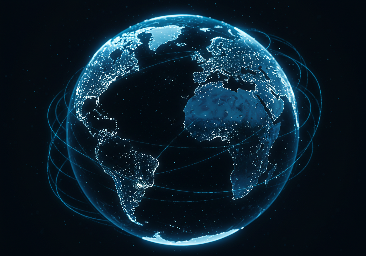 Connected Global Network Visualization of Earth