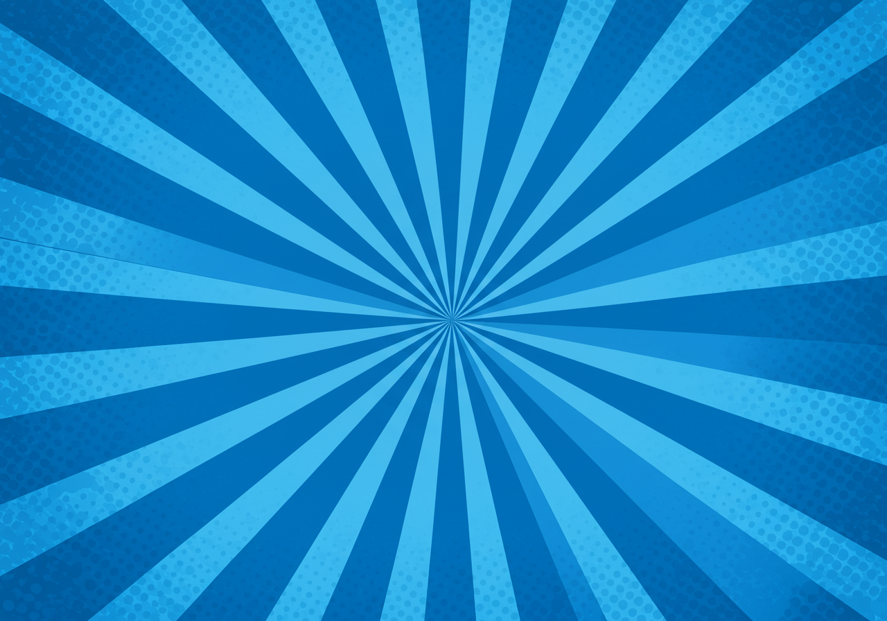 Blue Pop Art Starburst Background Design