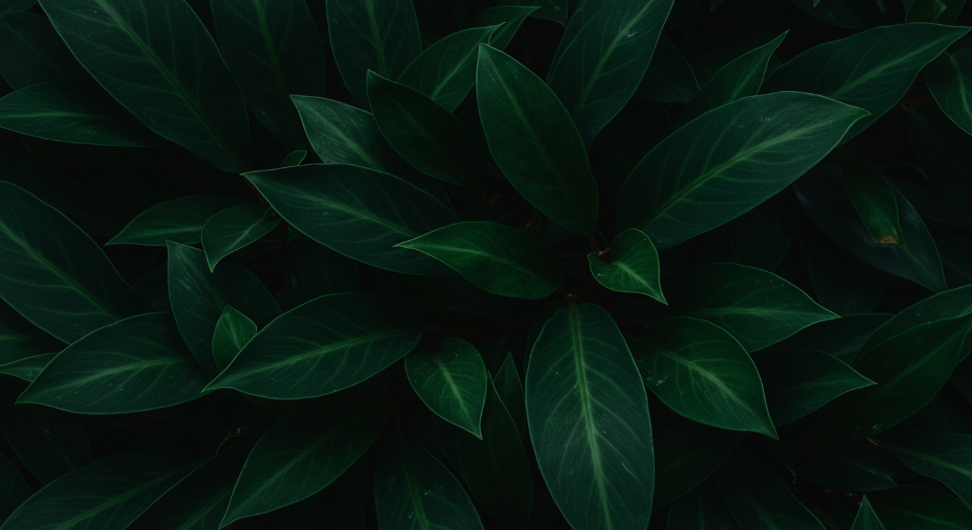 Lush Green Tropical Leaf Background