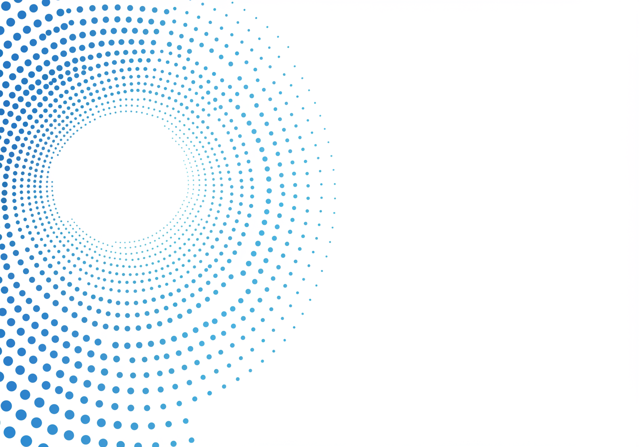 Blue Circular Dot Pattern on White Background