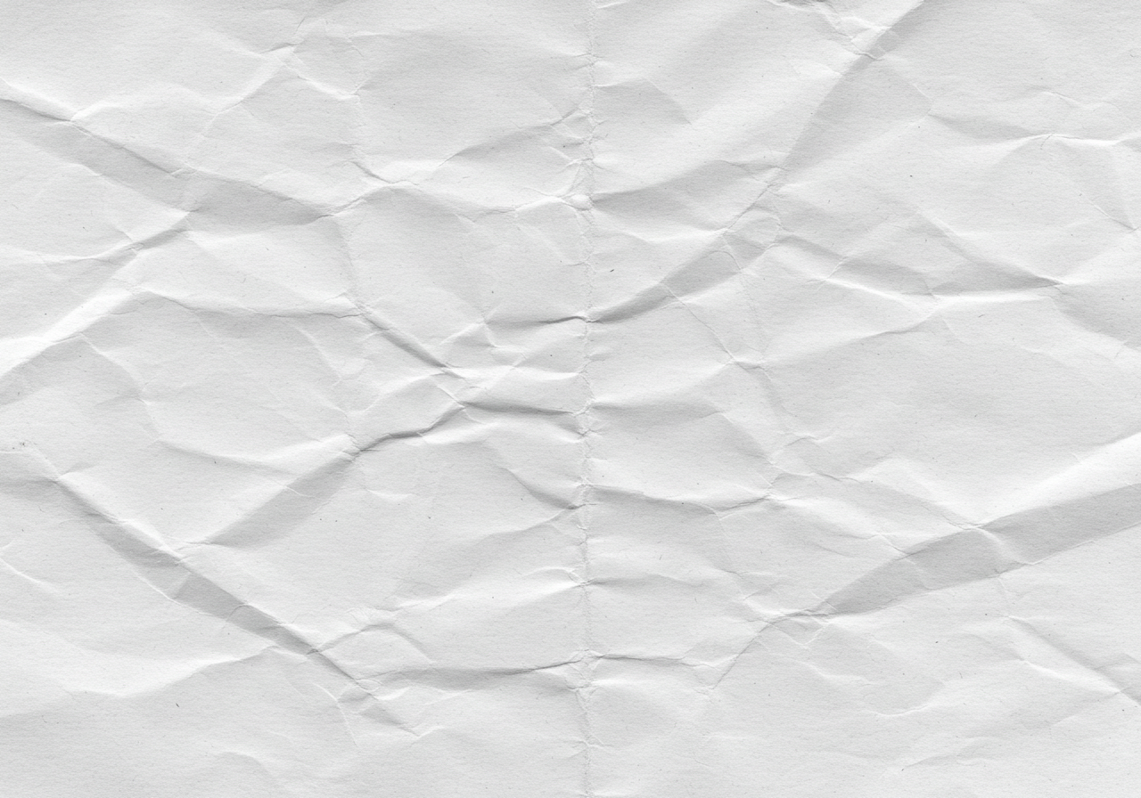 Wrinkled White Paper Texture Background