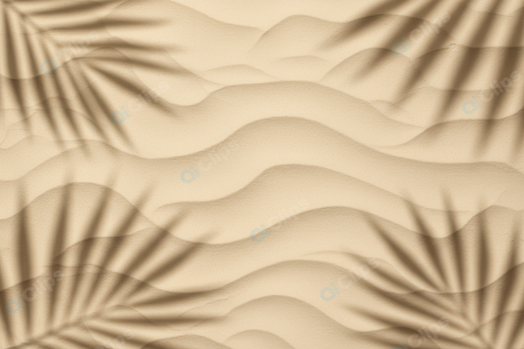 Desert Sand Dunes with Leaf Shadows