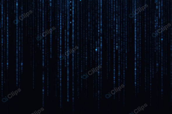 Digital Matrix Code Background in Blue