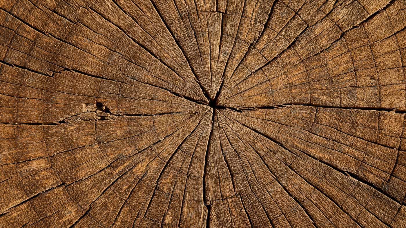 Close-Up of Tree Trunk Rings Texture