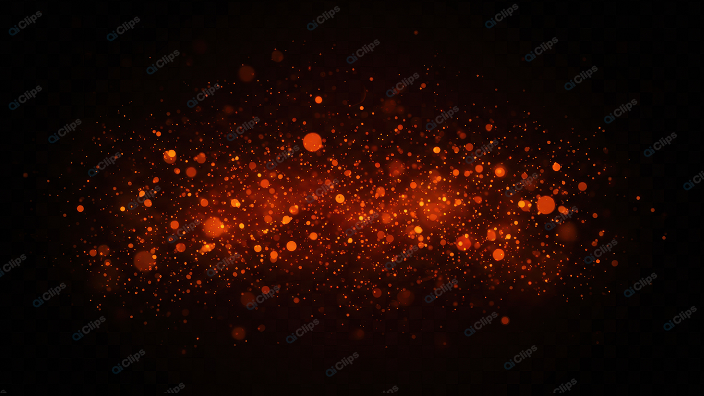 Orange Sparkles on Black Background