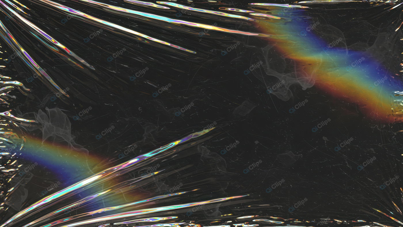 Colorful Light Spectrum on Black Plastic Film Background