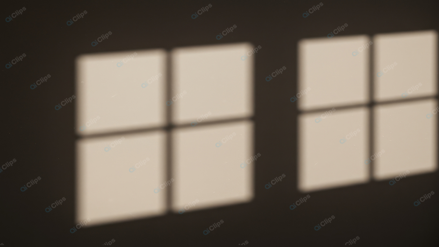 Soft Window Light Casting Shadows on Wall