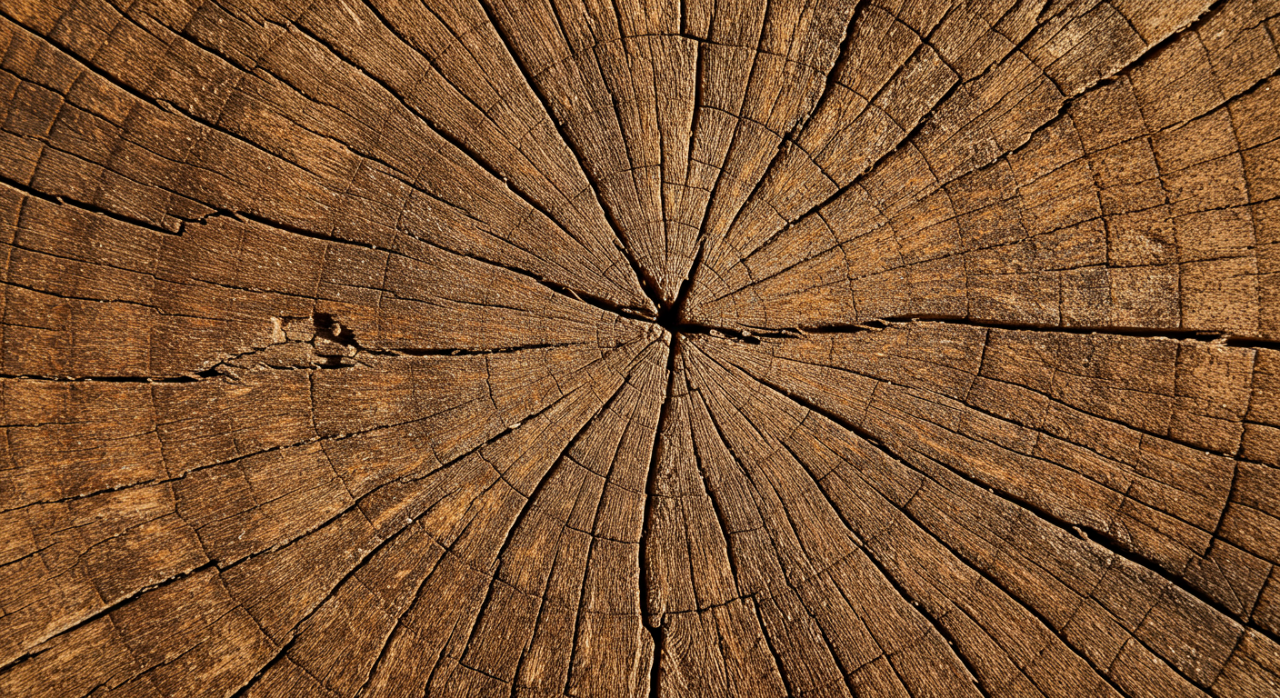 Close-Up of Tree Trunk Rings Texture