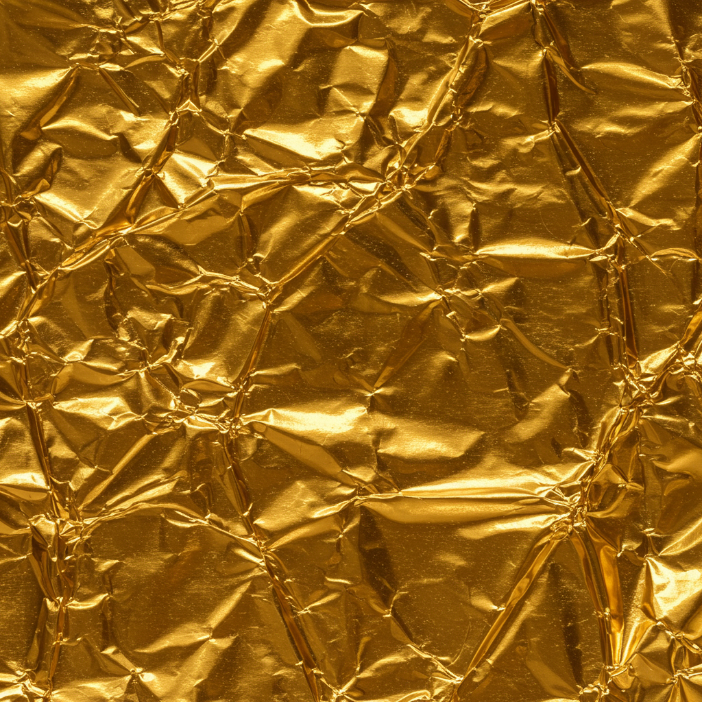Gold Foil Texture Wrinkled Background