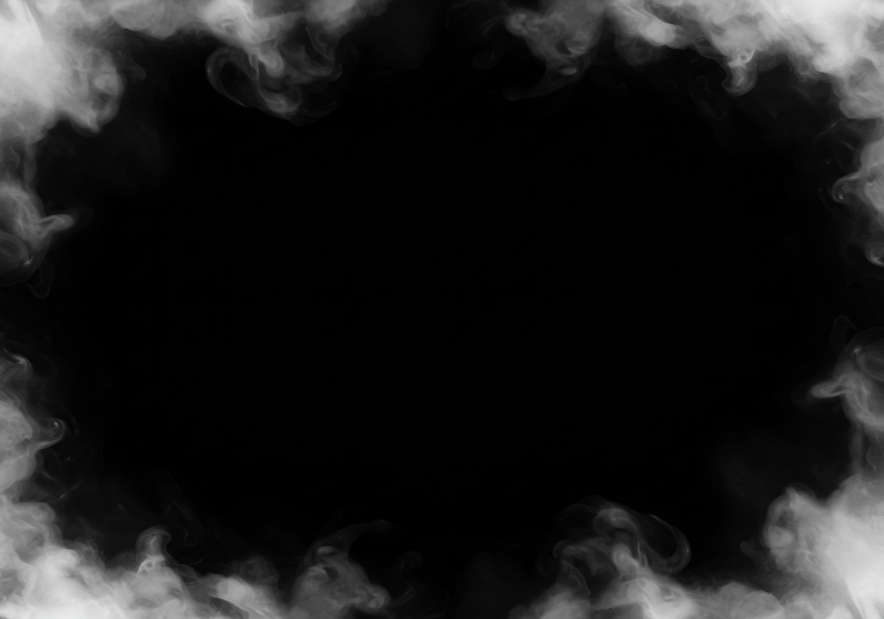 Smoky Atmospheric Frame on Black Background