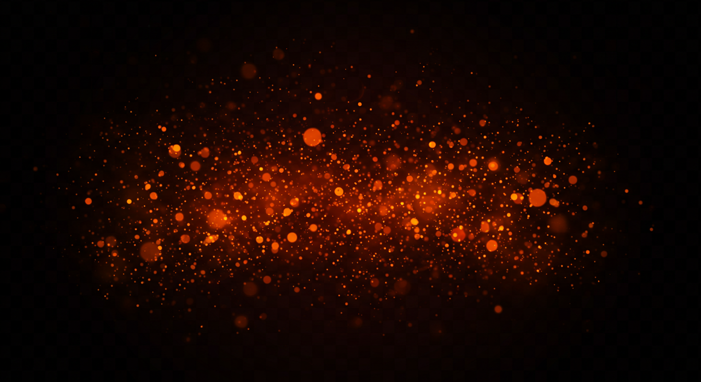 Orange Sparkles on Black Background