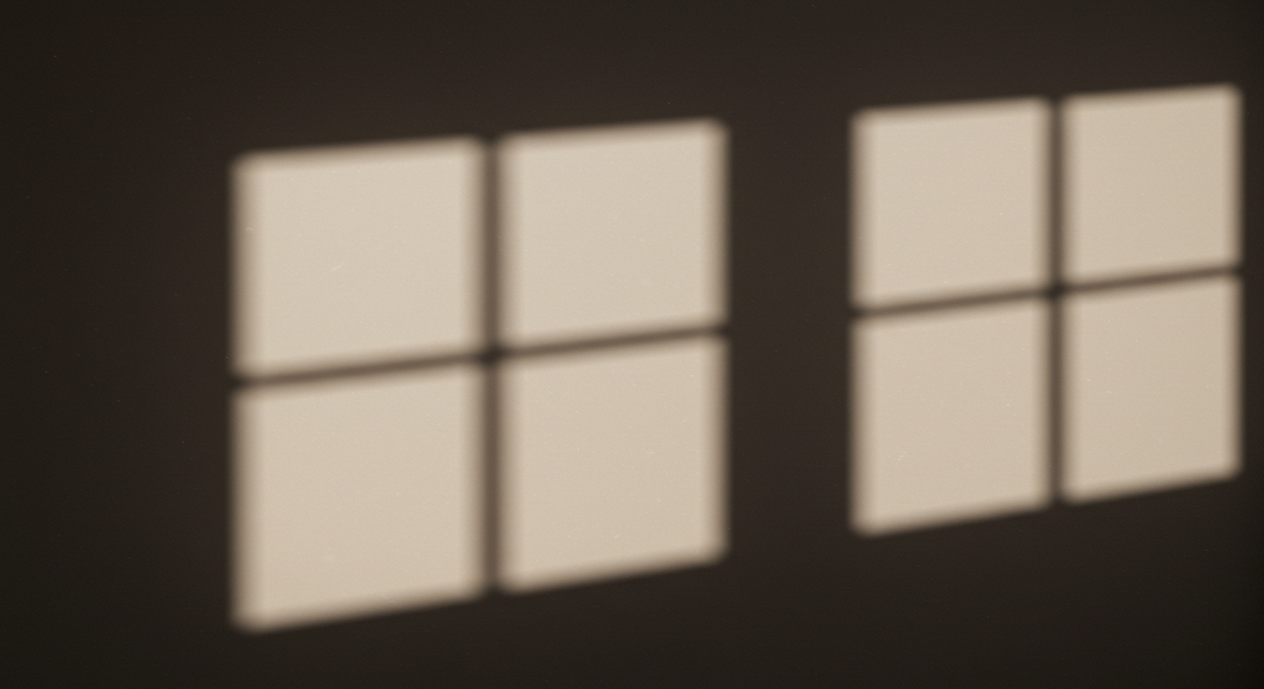 Soft Window Light Casting Shadows on Wall